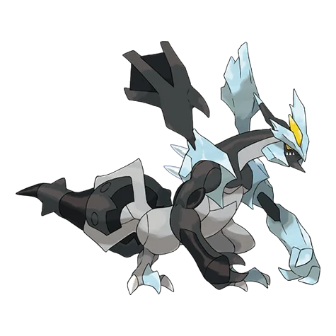 kyurem black #10022 official artwork - dragon/ice type Pokemon