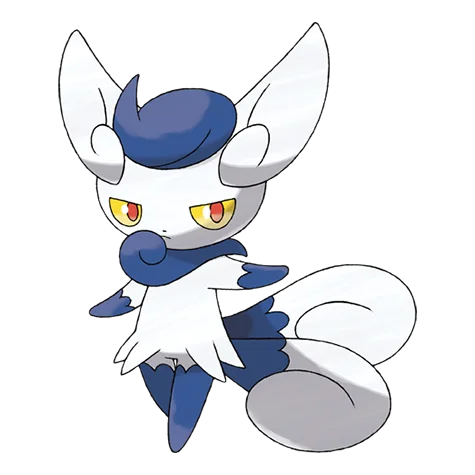 meowstic female #10025 official artwork - psychic type Pokemon