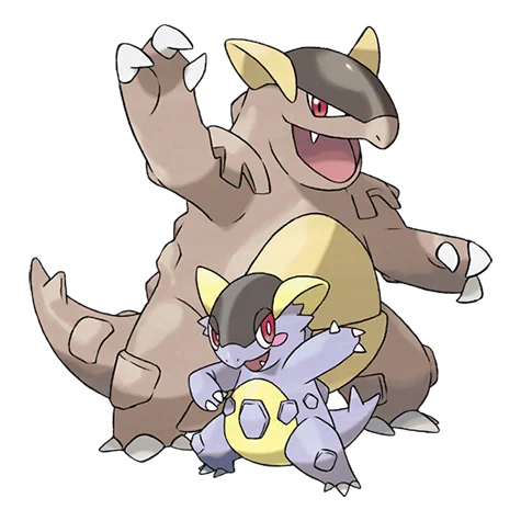 Kangaskhan #10039 official artwork - normal type Pokemon