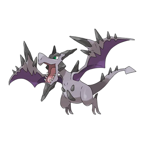 Aerodactyl #10042 official artwork - rock/flying type Pokemon