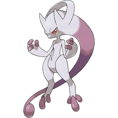 Mewtwo #10044 official artwork - psychic type Pokemon
