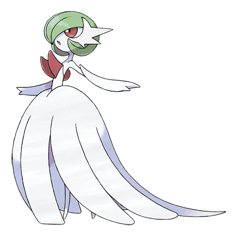 Gardevoir #10051 official artwork - psychic/fairy type Pokemon