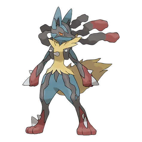 Lucario #10059 official artwork - fighting/steel type Pokemon