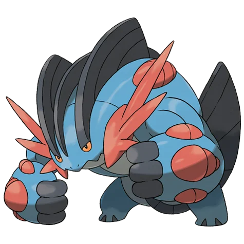 Swampert #10064 official artwork - water/ground type Pokemon
