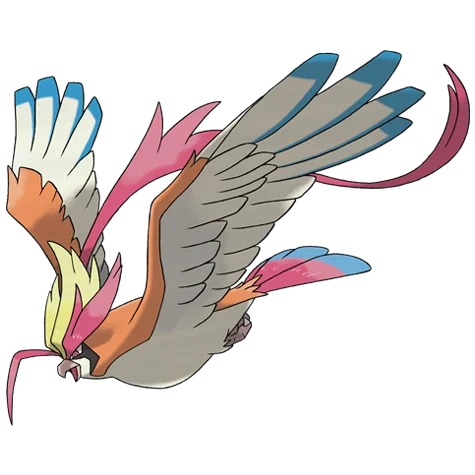 Pidgeot #10073 official artwork - normal/flying type Pokemon