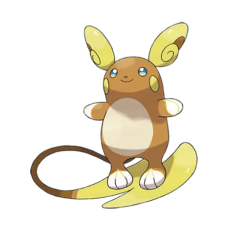 Raichu #10100 official artwork - electric/psychic type Pokemon