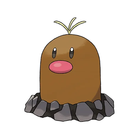 地鼠 #10105 official artwork - ground/steel type Pokemon