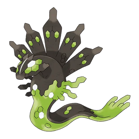 zygarde 50 power construct #10119 official artwork - dragon/ground type Pokemon