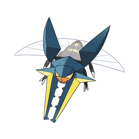 vikavolt totem #10122 official artwork - bug/electric type Pokemon