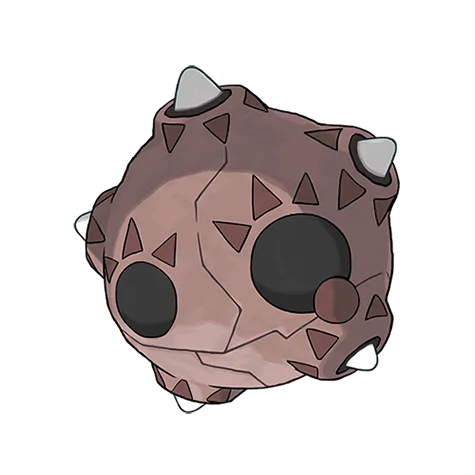 minior orange meteor #10130 official artwork - rock/flying type Pokemon