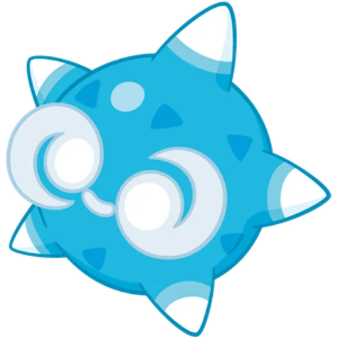 minior indigo #10141 official artwork - rock/flying type Pokemon