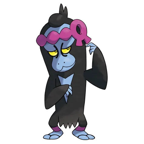 Munkidori #1015 official artwork - poison/psychic type Pokemon