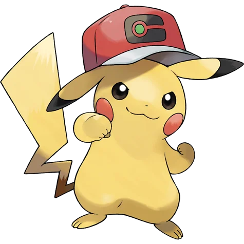 Pikachu #10160 official artwork - electric type Pokemon