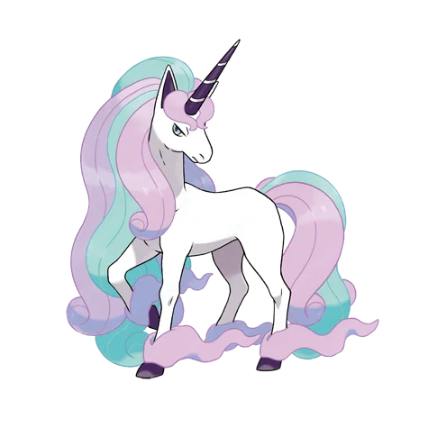 Rapidash #10163 official artwork - psychic/fairy type Pokemon