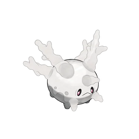 太阳珊瑚 #10173 official artwork - ghost type Pokemon