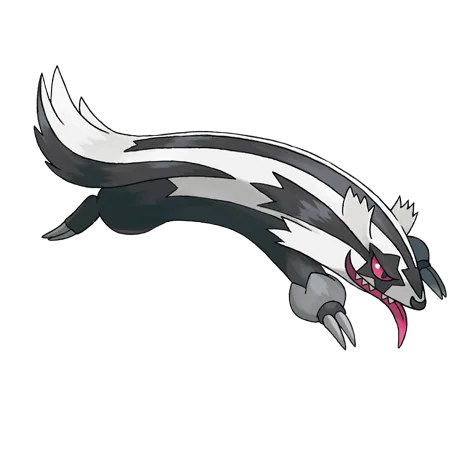 直冲熊 #10175 official artwork - dark/normal type Pokemon