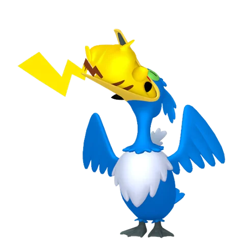 cramorant gorging #10183 official artwork - flying/water type Pokemon