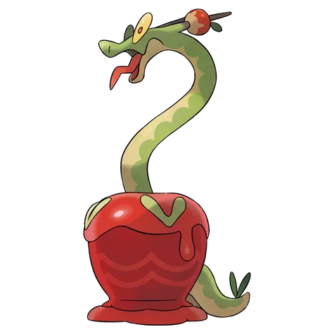 Hydrapfel #1019 official artwork - grass/dragon type Pokemon