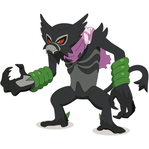 zarude dada #10192 official artwork - dark/grass type Pokemon