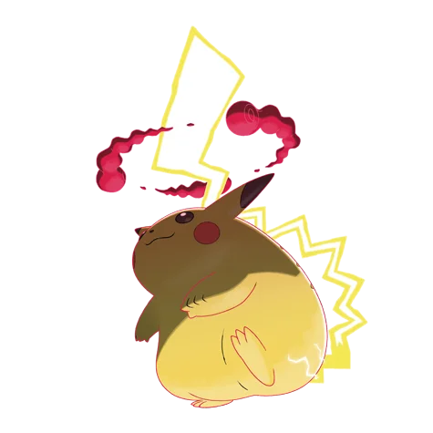 Pikachu #10199 official artwork - electric type Pokemon