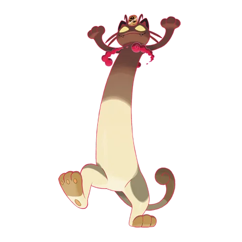 Meowth #10200 official artwork - normal type Pokemon