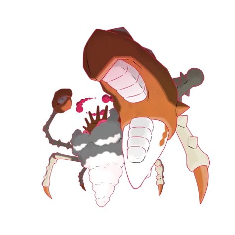 Kingler #10203 official artwork - water type Pokemon