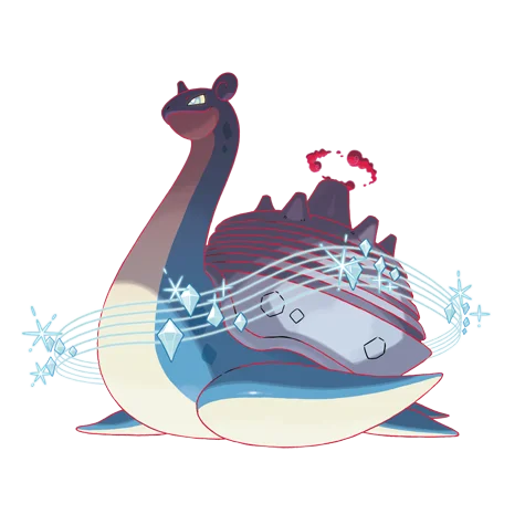 Lapras #10204 official artwork - water/ice type Pokemon