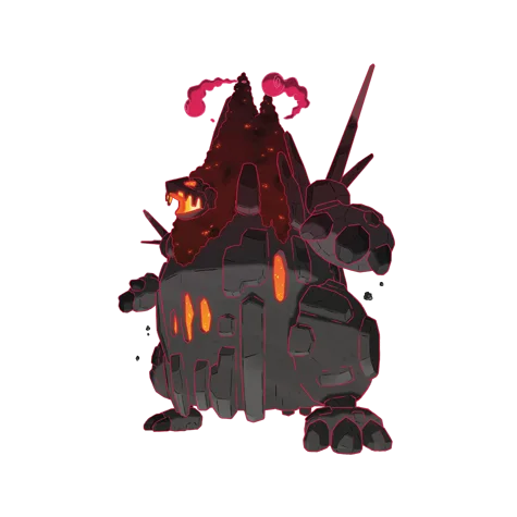 Coalossal #10215 official artwork - rock/fire type Pokemon