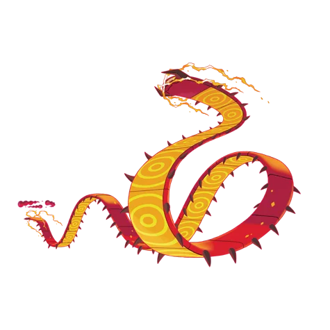 Centiskorch #10220 official artwork - fire/bug type Pokemon