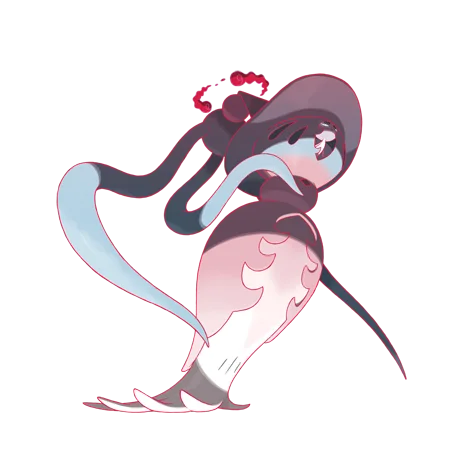 Hatterene #10221 official artwork - psychic/fairy type Pokemon