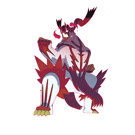 武道熊师 #10226 official artwork - fighting/dark type Pokemon