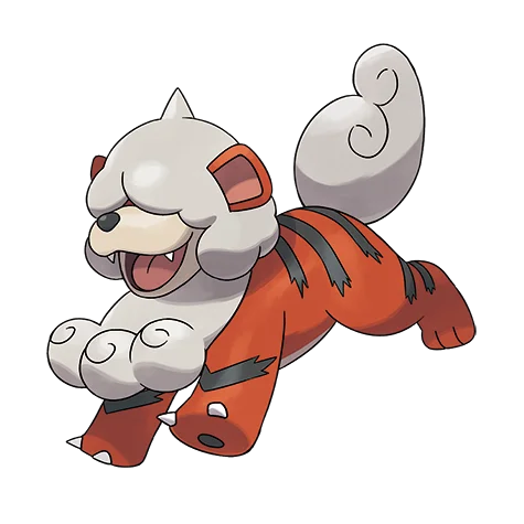 卡蒂狗 #10229 official artwork - fire/rock type Pokemon