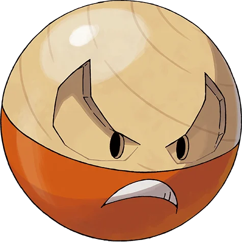 Electrode #10232 official artwork - electric/grass type Pokemon