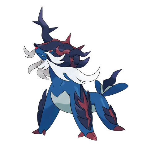 大剑鬼 #10236 official artwork - water/dark type Pokemon