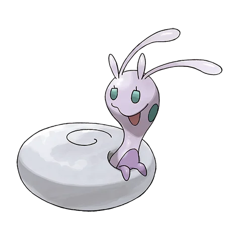 Sliggoo #10241 official artwork - steel/dragon type Pokemon