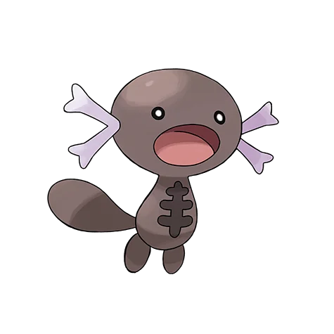 Wooper #10253 official artwork - poison/ground type Pokemon