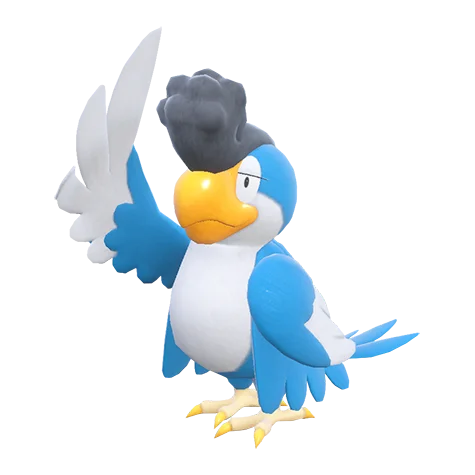 squawkabilly blue plumage #10260 official artwork - normal/flying type Pokemon