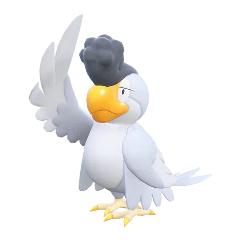 squawkabilly white plumage #10262 official artwork - normal/flying type Pokemon