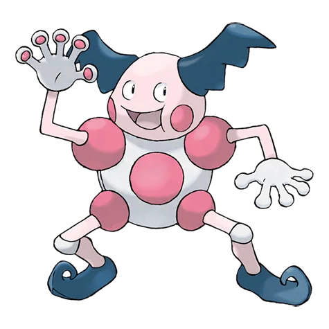 Mr. Mime #122 official artwork - psychic/fairy type Pokemon