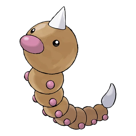 Weedle #013 official artwork - bug/poison type Pokemon