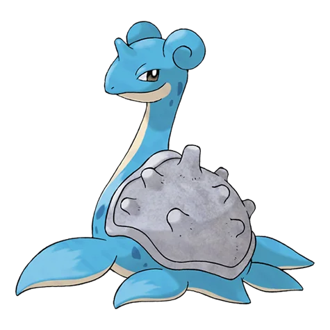 Lapras #131 official artwork - water/ice type Pokemon