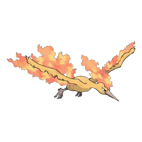 Moltres - fire, flying type Pokémon #146