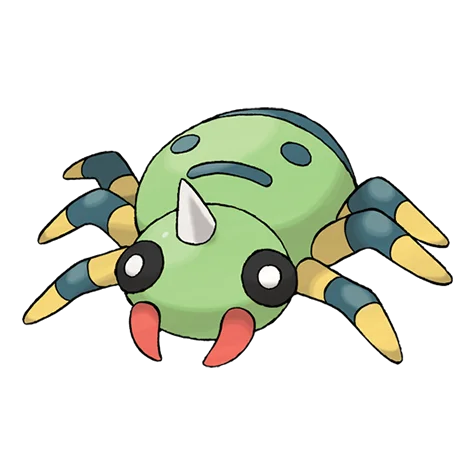 Mimigal #167 official artwork - bug/poison type Pokemon