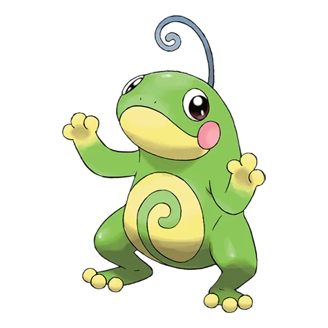 蚊香蛙皇 #186 official artwork - water type Pokemon