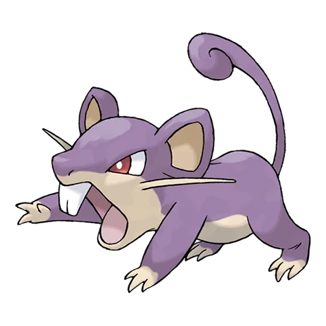 Rattata #019 official artwork - normal type Pokemon