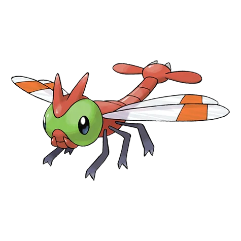 蜻蜻蜓 #193 official artwork - bug/flying type Pokemon