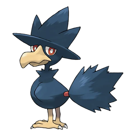 Murkrow - dark, flying type Pokémon #198