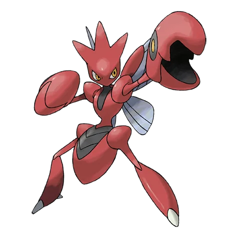ハッサム #212 official artwork - bug/steel type Pokemon