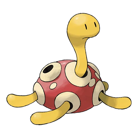 Shuckle #213 official artwork - bug/rock type Pokemon