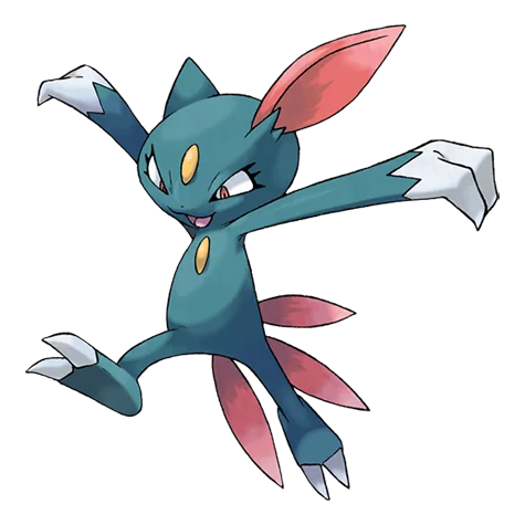 Sneasel #215 official artwork - dark/ice type Pokemon